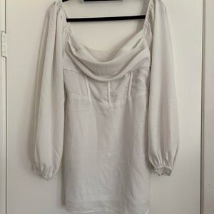 Princess Polly White Long Sleeve Dress